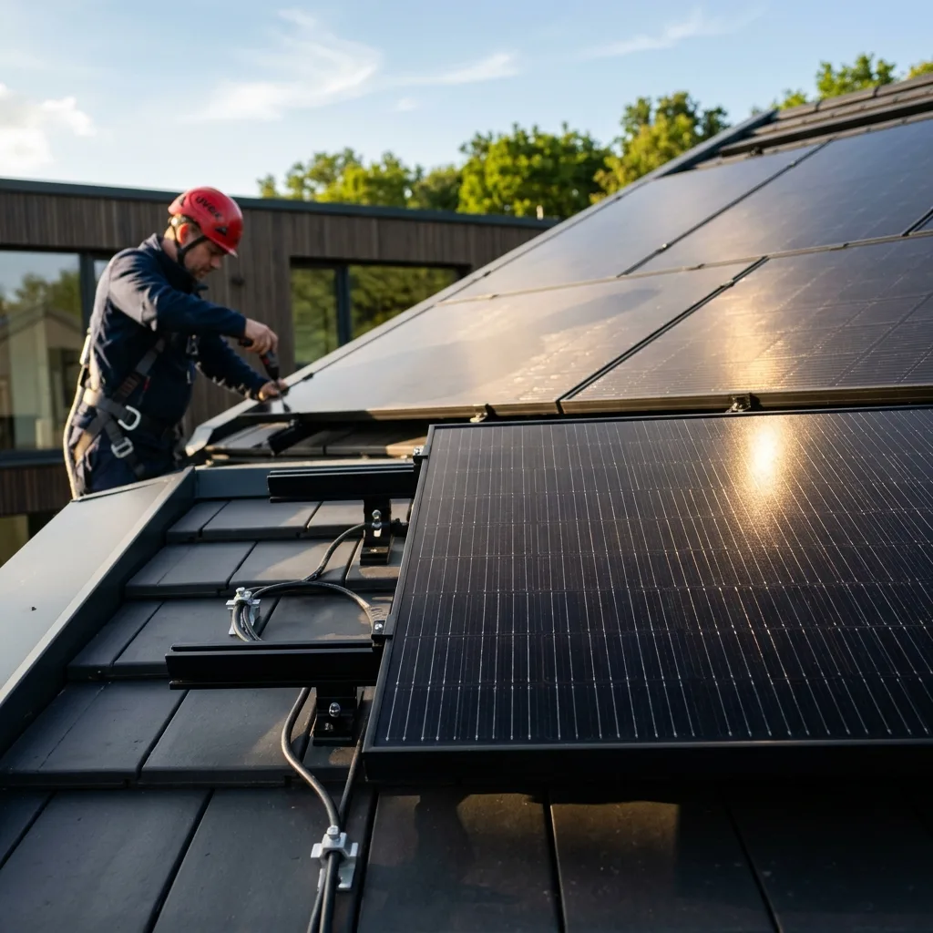 Photovoltaik-Anlage auf einem Einfamilienhaus